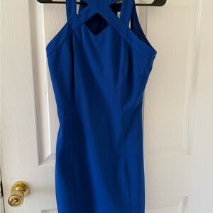 JCPenney Royal Blue Halter Mini Dress